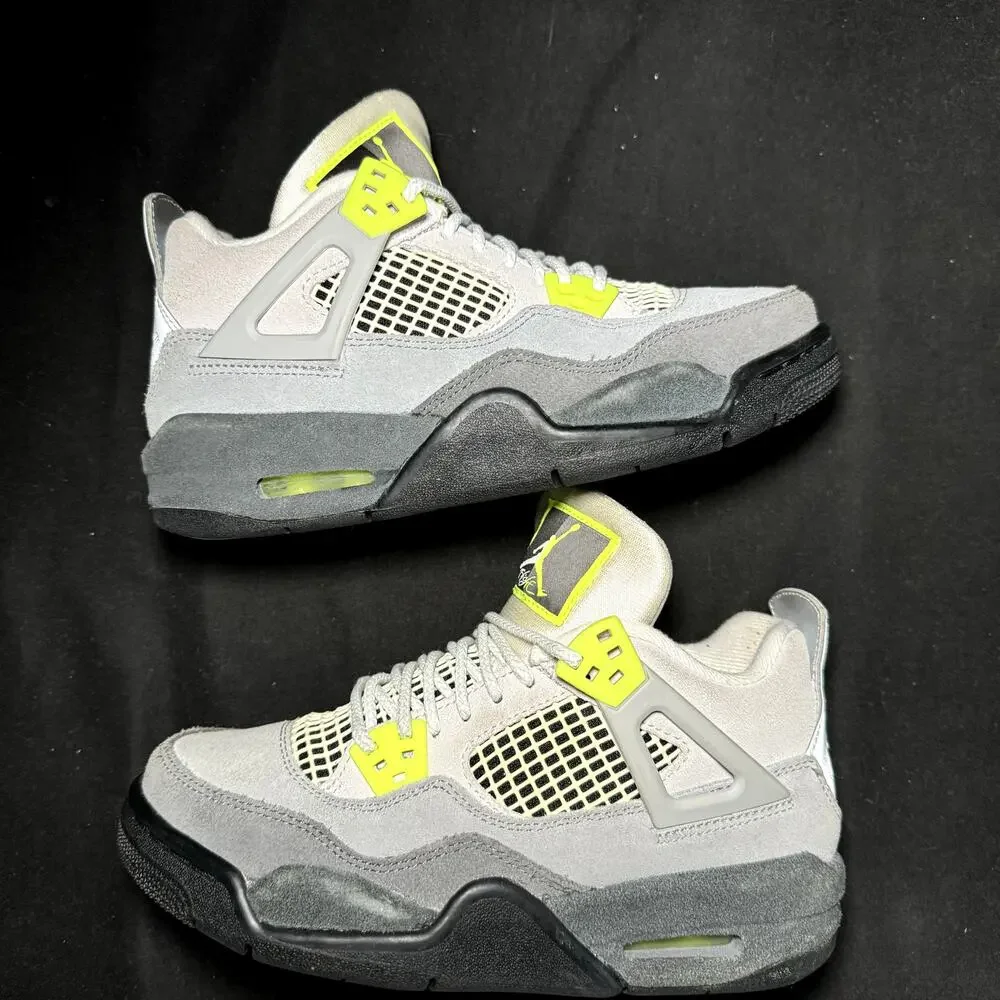 Size 4 - Nike Air Jordan 4 Retro SE GS Neon 95 2020 Shoes